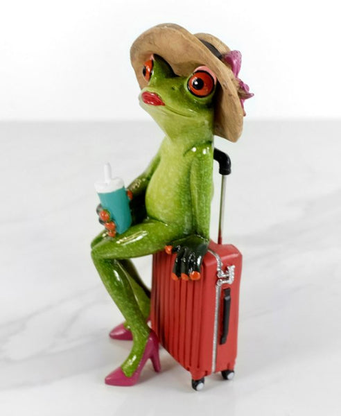Grenouille décorative - Part en voyage