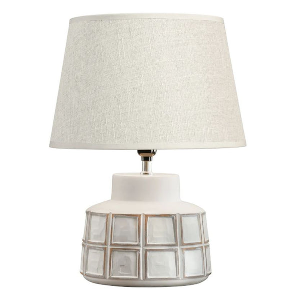 Lampe de table en résine blanche Attica