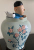 Statuette vase Lotus bleu