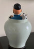 Statuette vase Lotus bleu