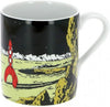 Tasse fusée sur la lune et sa boite cadeau