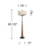 Lampe de plancher - Base en bois